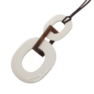 [Used] Hermes HERMES Necklace Cara Leather Necklace Women's Used A