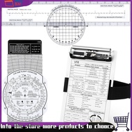 【jiaobin1】Aviation Pilot Tools Kit E6b Flight Computer Calculator Aviation Aluminum Kneeboard Essent