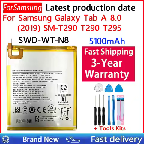 Brand New SWD-WT-N8 5100mAh Replacement Battery For Samsung Galaxy Tab A 8.0 2019 SM-T290 T290 T295+