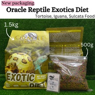 CC Pets Story✨Ready Stock | Oracle Reptile Exotics Diet - 500g / 1.5kg. High Fibre, Promote Faster Growth, Complete Nutrition. Tortoise, Iguana, Sulcata Food. Makanan Exotic Oracle Kura kura, iguana, sulcata.