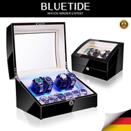 BLUETIDE Watch Winder Box Automatic 4+6 slot Automatic Watch Storage box Batterys Type Watch Winder