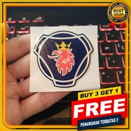 SCANIA LOGO FLEXIBLE RAISED EMBLEM STICKER 3D MOTORCYCLE STICKER