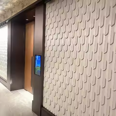 Pu Feather Stone Inscription fossil Background Wall Integrated Modern Simple Wear-resistant Flexible