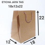 Paperbag/ paper bag plain paper bag (18x12x25)