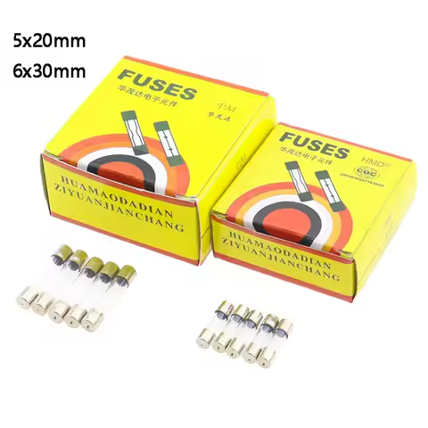 5*20 6*30 Glass Fuse Fast Fuse 250V 0.1A 0.2A 0.5A 1A 2A 3A 3.15A 4A 5A 6A 7A 8A 10A 12A 15A 20A 30A
