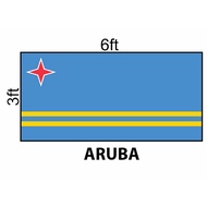 Aruba Flag 3x6ft, Bendera Aruba 3x6ft, Polyester