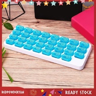 [Stock] Pill Box 31Day Medicine Tablet Dispenser Organizer Weekly Pill Storage Case Keyboard Shape Monthly Pill Organizer Case