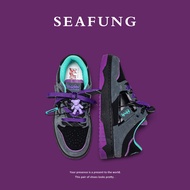 รองเท้าลำลองสไตล์สปอร์ตแมตช์ชุดง่ายสีม่วงแบบใหม่ฤดูใบไม้ร่วง seafung อังกฤษรองเท้าสเก็ตบอร์ดคู่รักลายหมีแสนสนุกสนานสำหรับผู้หญิง