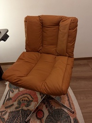 Brown Leather Swivel Chair