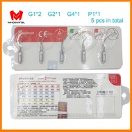 5pcs/board Woodpecker G1/ G2 /G3/ G4/ G6 /P1/P3/Mix/Gold Tips Kit Ultrasonic Scaler Tips scaling tip