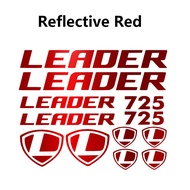 For LEADER 735 Bikes Bicycle Frame MTB BMX Race Road Vinyl Die-Cut Graphic Stickers Set Frame body D