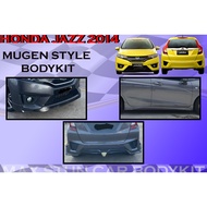 HONDA JAZZ 2014-2016 MUGEN FULL SET BODYKIT MG BUMPER SKIRT LIP HONDA FIT JAZZ GK GK5 FRONT SKIRT SI