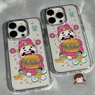 Cute China Money Hamburger Plating Phone Case For OPPO A6 GT A5 A5X A5i A2M A3X A3 A2X A2 A98 A80 A7