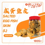 Salted Egg Fish Skin (L) 咸蛋鱼皮 (L) 180g 原味炸鱼皮 140g+- fried fish skin 140g+-