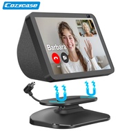 Cozycase Charging Stand for Echo Show 8 (1st &amp; 2nd)  Gen with USB-C and USB Port, Tilt + Swivel Mount for All Cellphones &amp; Headphones