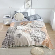 Edge Air Conditioning Quilt Cotton Towel Quilt Meilao Sofa Gauze Blanket Pure Cotton Single Double T