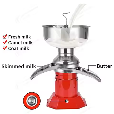 110v/220v Electric Milk Cream Centrifugal Separator Machine 50L/H Stainless Steel Milk Skimmer for G