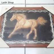 Horse Painting Unique Home Decoration Display Horse Wooden Frame