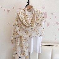 Dandelion Pattern Scarf,Dandelion Pattern Scarf,Dandelion Print Scarf with Colorful Tassels,Lightwei