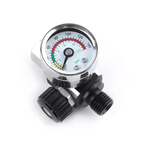 Adjustable Air Pressure Regulator G1/4, Air Pressure Valve/Gauge High Dial Accuracy, Easy to Install