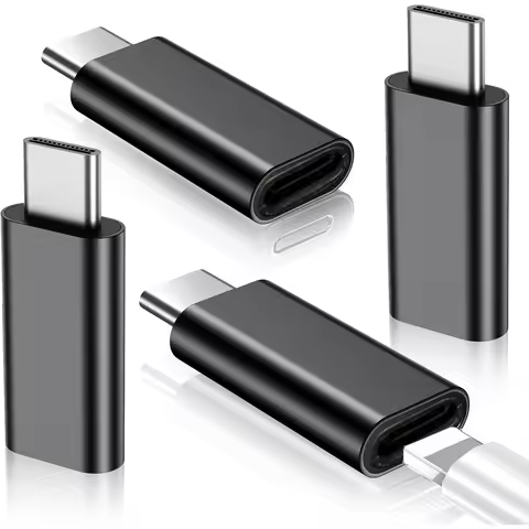 4 Pack Lightning to USB C Adapter for iPhone 16/15 Series, iOS Samsung, Charging Data Sync Type C Co