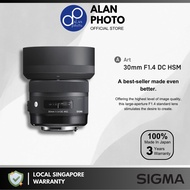 Sigma 30mm F1.4 DC HSM Art Lens Canon EF/Nikon F | Sigma Singapore Warranty