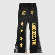 Quần nỉ ống loe in họa tiết camo cho nam, phù hợp cho mùa xuân và mùa hè