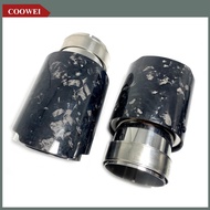 1Pcs Forged Carbon Fiber Exhaust Pipe Straight Edge Tips General Modified Car Exhaust Pipe For Bmw