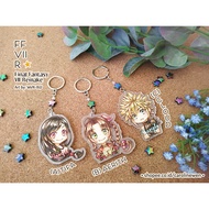 GANTUNGAN Final Fantasy VII Remake Keychain - Keychain Game - FF7 - FF 7 - Tifa Aerith Cloud
