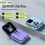 New SERVO i16 Pro Small Flip Mobile Phone 2G Network Dual SIM Waiting Call Recording Speed Dial FM 1