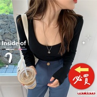 [Buy Love] Arrive The Next Day Breastless Slimmer Look Slim Sexy Big U Mask Long-Sleeved Top 89 Girl