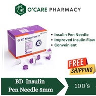 BD Micro Fine Universal Fit Insulin Pen Needle 5MM x 31G [100pcs] for Diabetes Insulin Injection