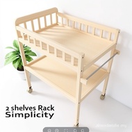 AVAIABLE  Wooden Diaper Changing Table Nursery changer rack movable Storage Rack with Pad PHFK 78IM 