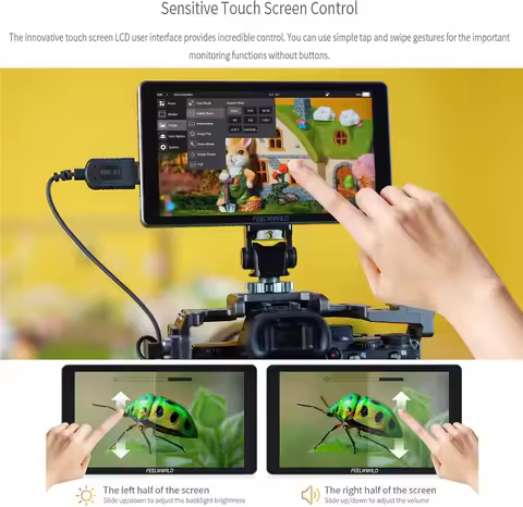 FEELWORLD P6XL 6-inch aluminum built-in battery photography monitor 4K HDMI-compatible high brightne