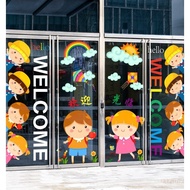 Welcome to Training Institution Consignment Class Kindergarten Glass Door Window Advertising Sticker