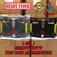 Heavy duty aluminium top box  43L ( X ) 45L 50L tracer mt09 rs150 y15zr y15 Versys nmax xmax xadv