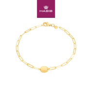 HABIB GRAFFETTA | Oro Italia 916 Yellow Gold Baby Link Bracelet GW38881021(BBY)