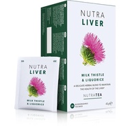 NUTRALIVER - Detox Tea for Liver Cleansing and Support - With Milk Thistle, Turmeric & Fennel - 20 T