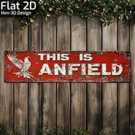 2D Flat, 1pc Vintage Football Field Metal Sign - 15.8 X 4 Inches Iron Wall Art With Eagle And "This 
