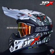 HELM JPX CROSS FOX1 X13  PEARL WHITE GLOSS PAKET GANTENG GOOGLE SNAIL HELM JPX KLX ORIGINAL HELMET MOTO TRAIL SUPERMOTO HELM FULL FACE MOTO CROSS TERBAIK TERMURAH