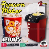 1200W Mini Electric Popcorn Maker Popcorn Popper Hot Air Oil Free / Mesin Bertih Jagung