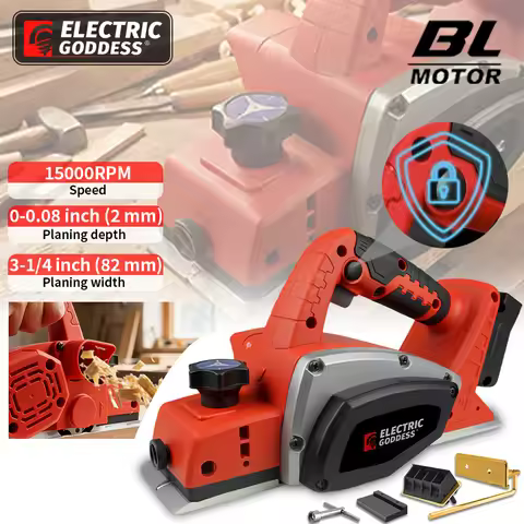82MM Cordless Electric Planer Rechargeable Woodworking Cutter Handheld Wood Cutting Power Tool For M