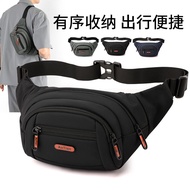 Aotian Genuine Goods Men Large Capacity Solid Abrasion Resistant Oxford Cloth Waist Bag Waterproof M