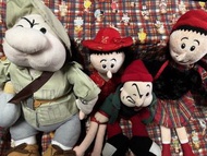 現貨 （4隻價） 中古復古 稀有 美國漫畫動畫人物 大力水手毛公仔 懷舊Vintage  收藏品古董精品 裝飾擺設 卡通角色 Popeye the Sailor