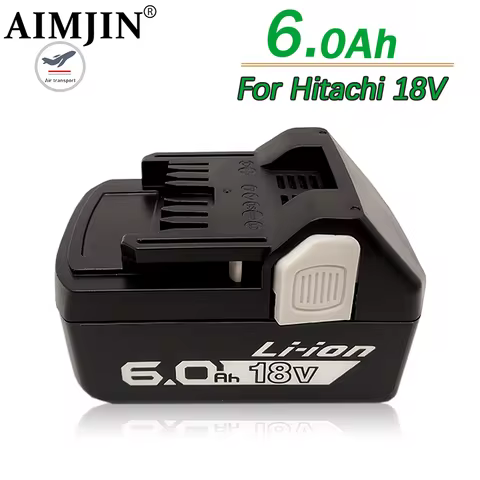 18V Power Tools Li-ion Battery 6000mAh High Capacity Replacement for Hitachi/HiKOKI BSL1830 BSL1850 