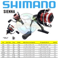 Shimano Sienna 500 1000 2000 2500HG C3000 4000 FG Fishing Reel Reel Spinning