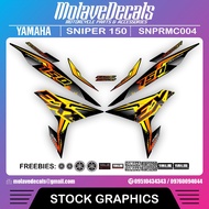 Yamaha Sniper 150 Malaysian Concept Decals SNPRMC004 Yellow Orange