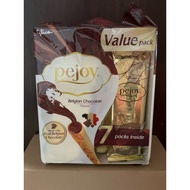 Glico Pejoy Belgian Chocolate, Value Pack - 7packs inside.