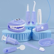 【YL】Dental Standard Teeth Kids Toy 9 Piece Dentist Toy Set，Plastic Simulation Dentist Play Set Medic
