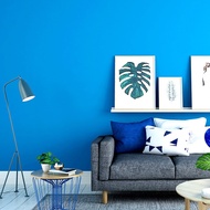 Royal blue solid background wallpaper Morandi living room